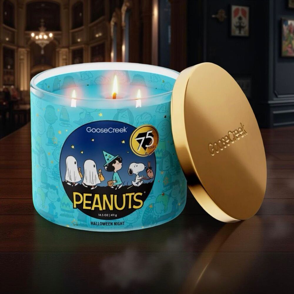 New Soy Base Goose Creek 3-Wick Candle Halloween Night Peanuts Candle Snoopy